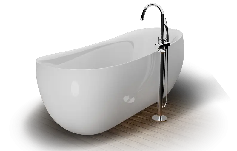 Modern Freestanding White Bathtub