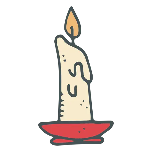 Simple Candle with Flame