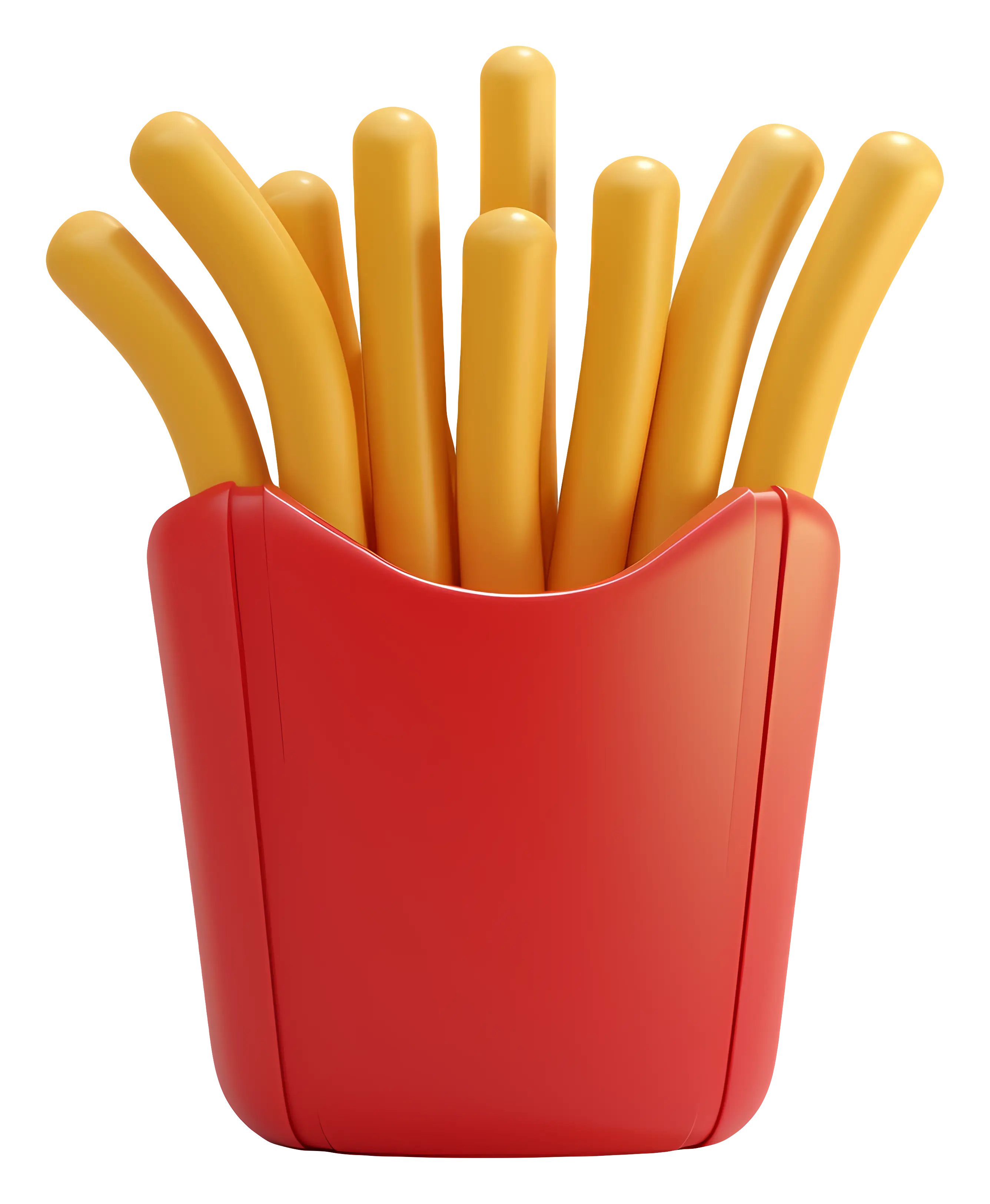 French Fries in Red Box