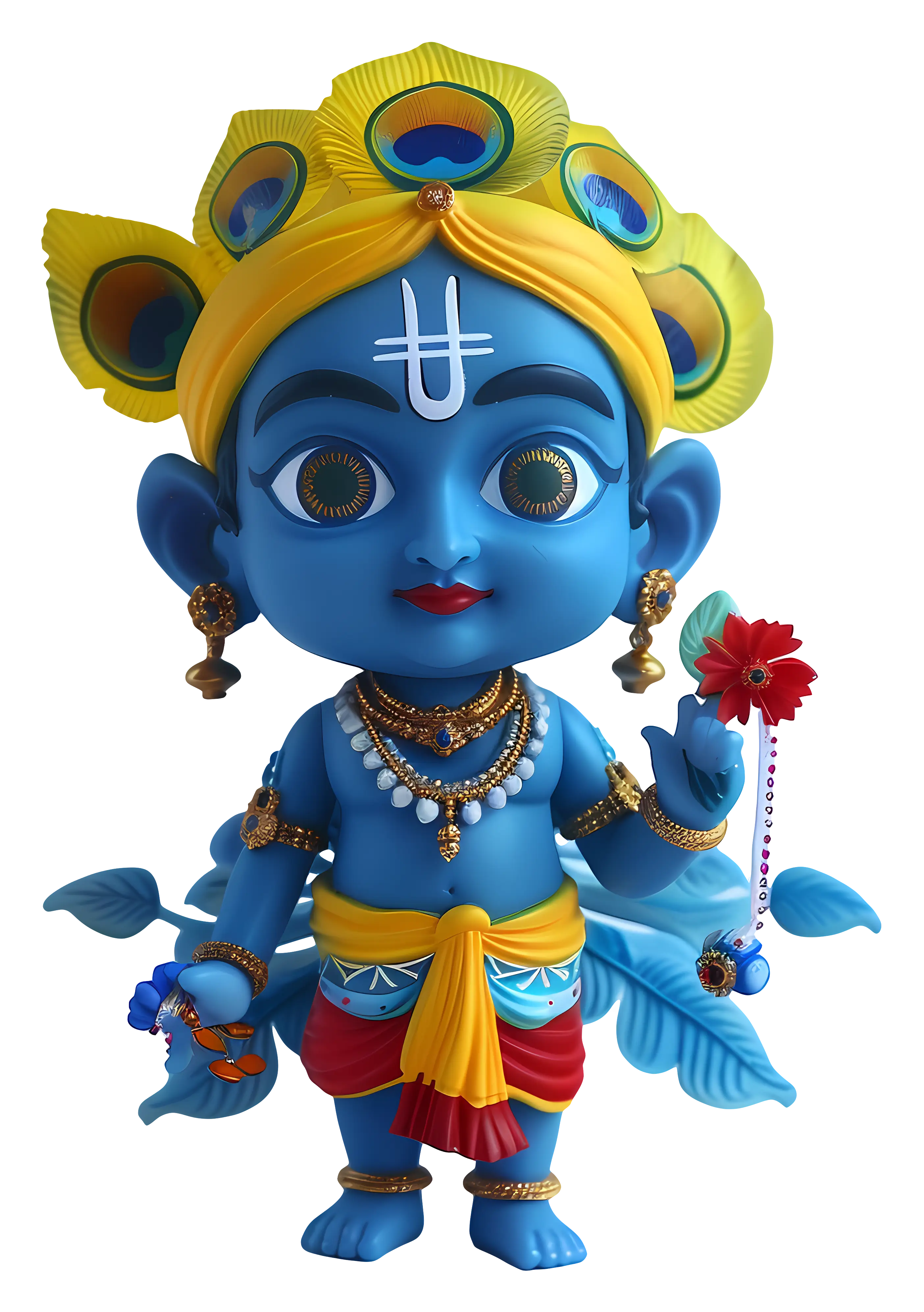 Ornamental Blue Figurine Depiction