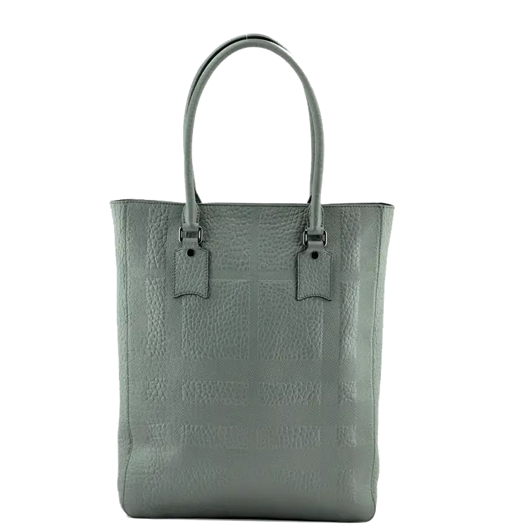 Stylish Gray Leather Handbag