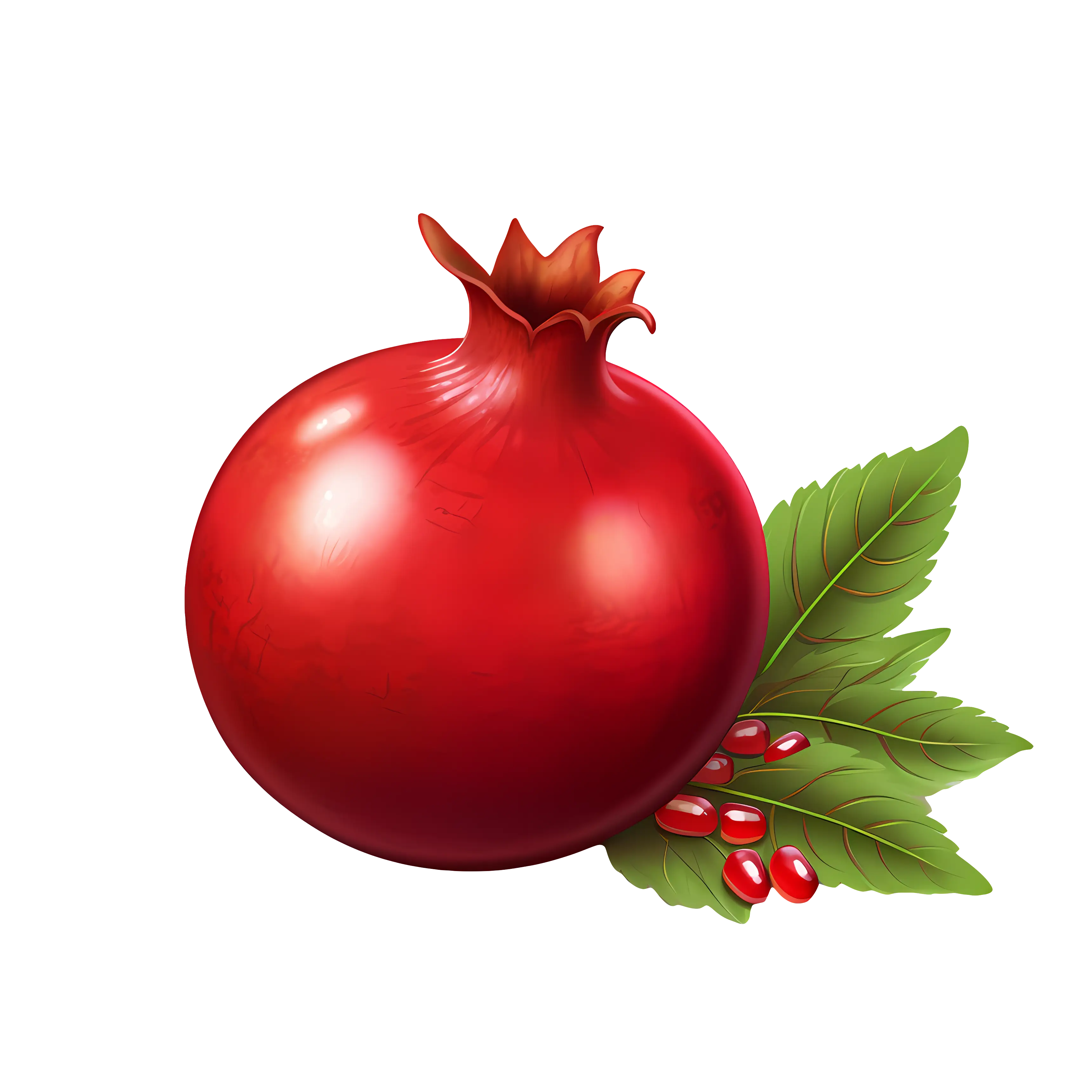 Fresh Red Pomegranate Illustration