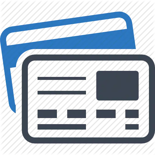 Blue and White Credit Card Icons
