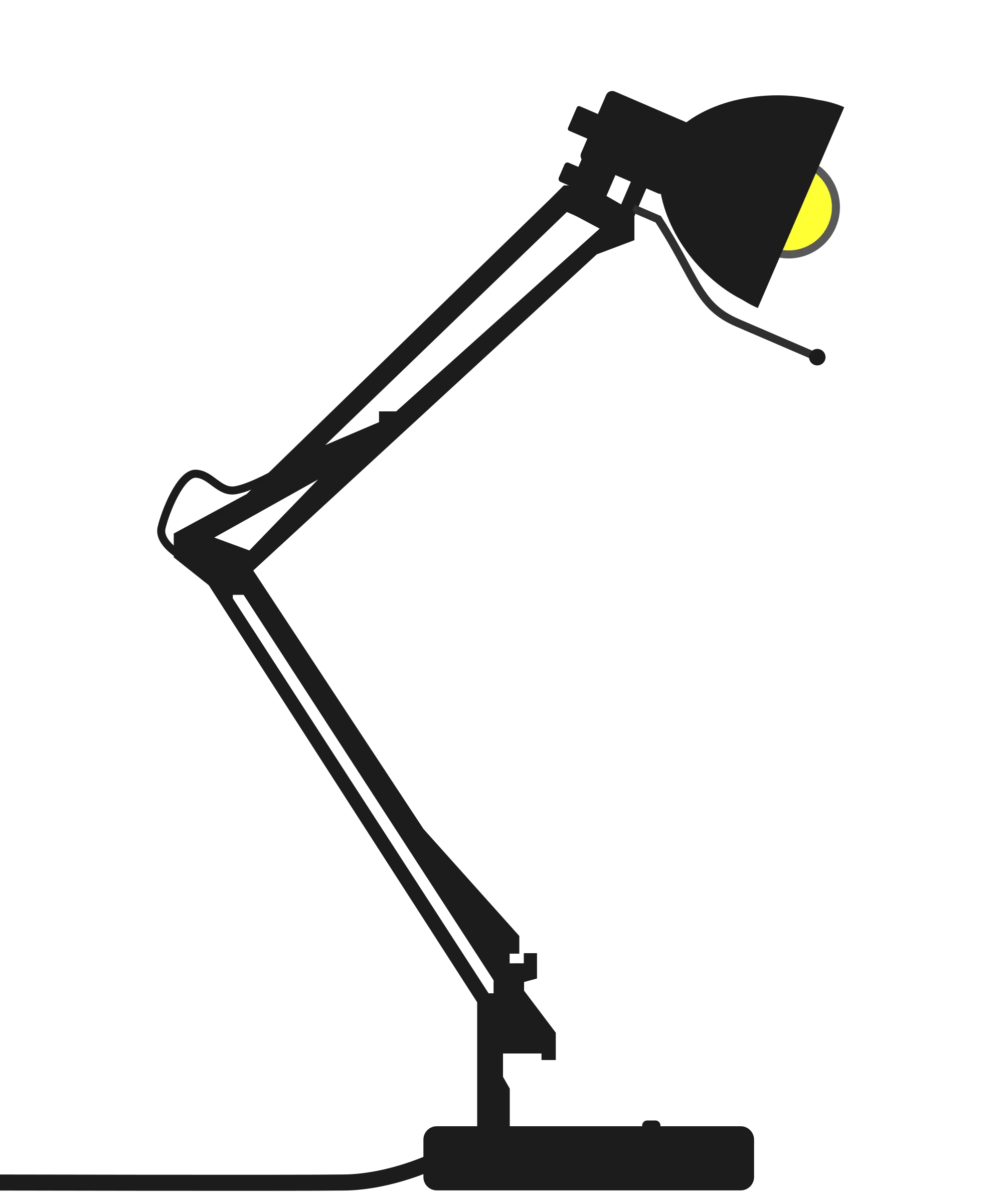 Black Adjustable Desk Lamp Illustration