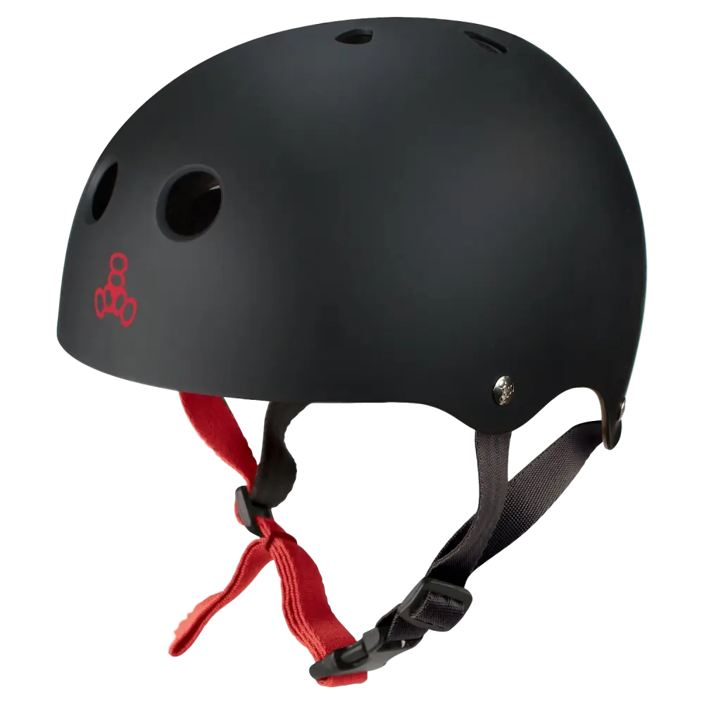 Black Safety Helmet with Straps