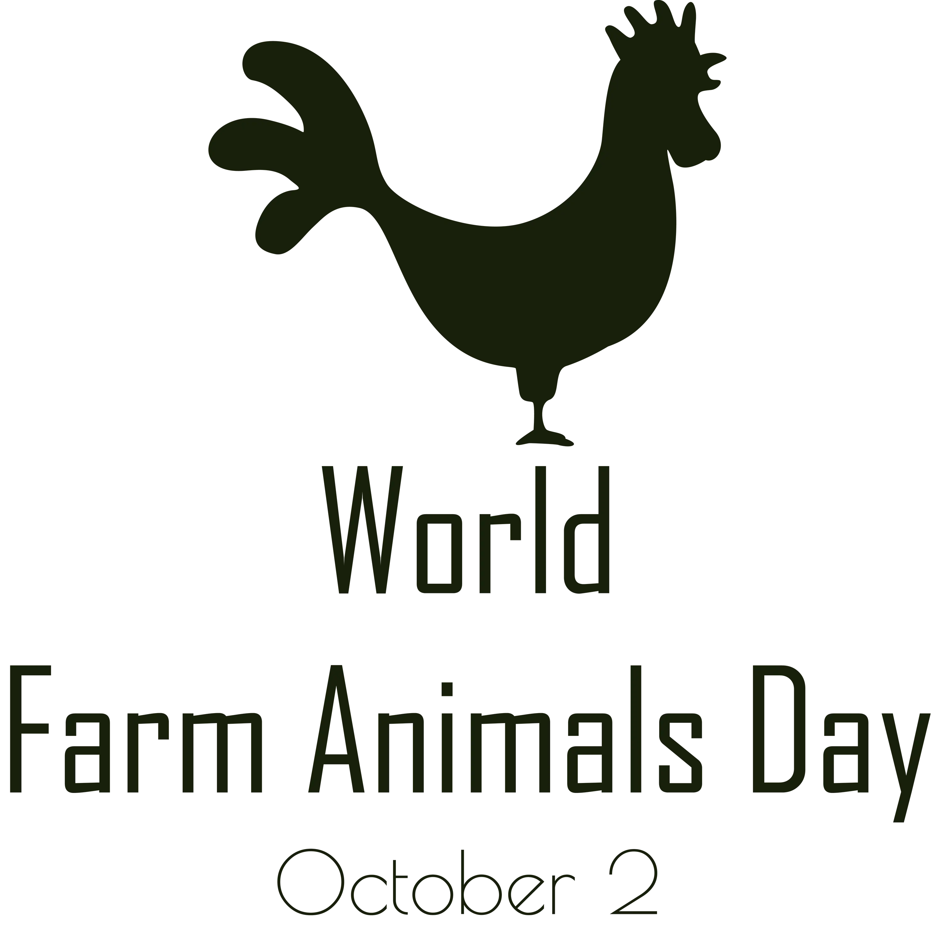 World Farm Animals Day Celebration - Chicken Silhouette