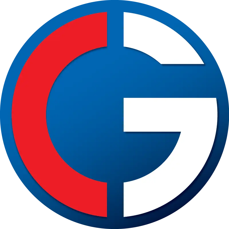 G Logo in Red, White, and Blue