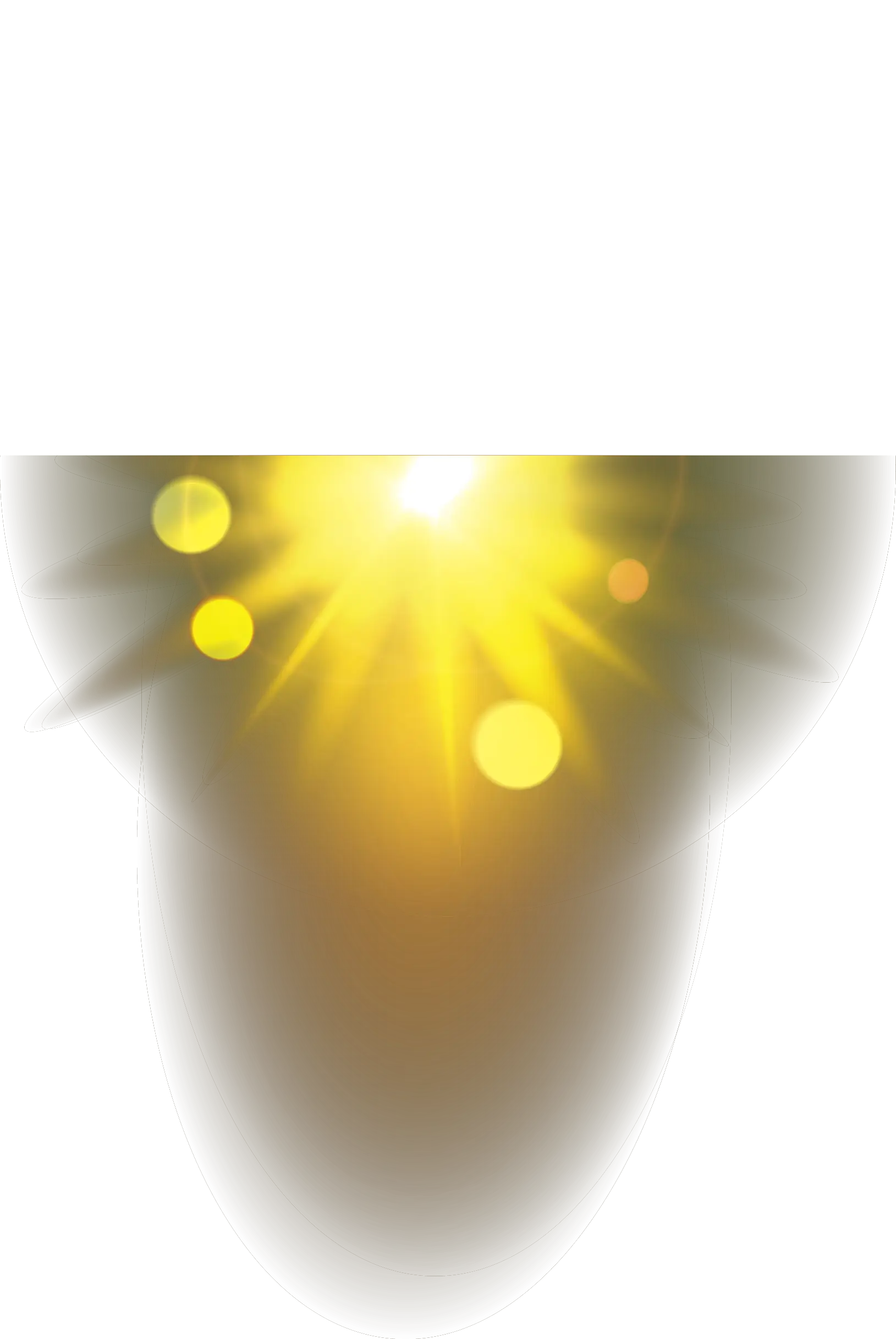 Shining sunburst with lens flare effect