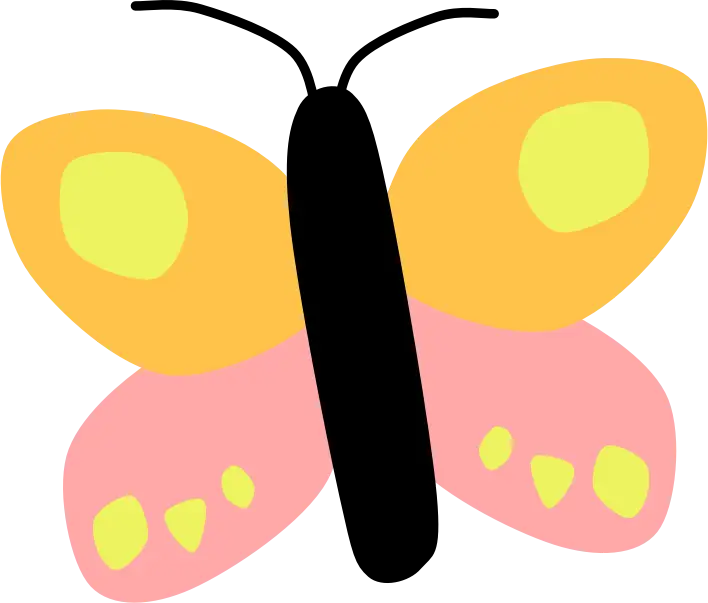 Colorful Cartoon Butterfly