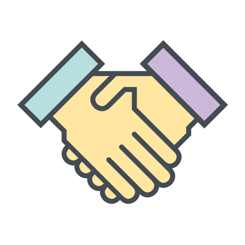 Colored Handshake Illustration