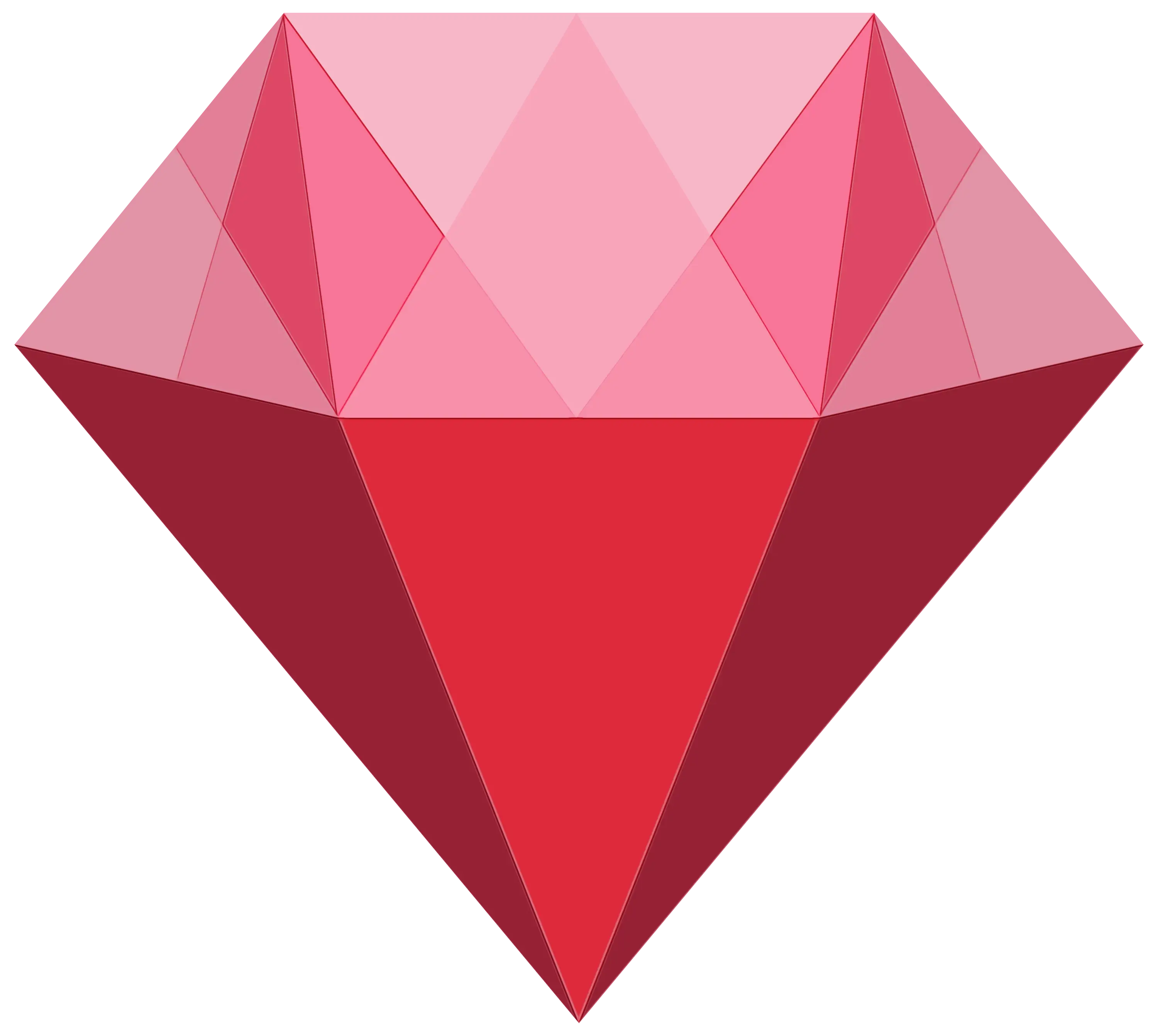 Bright Red Gemstone Illustration