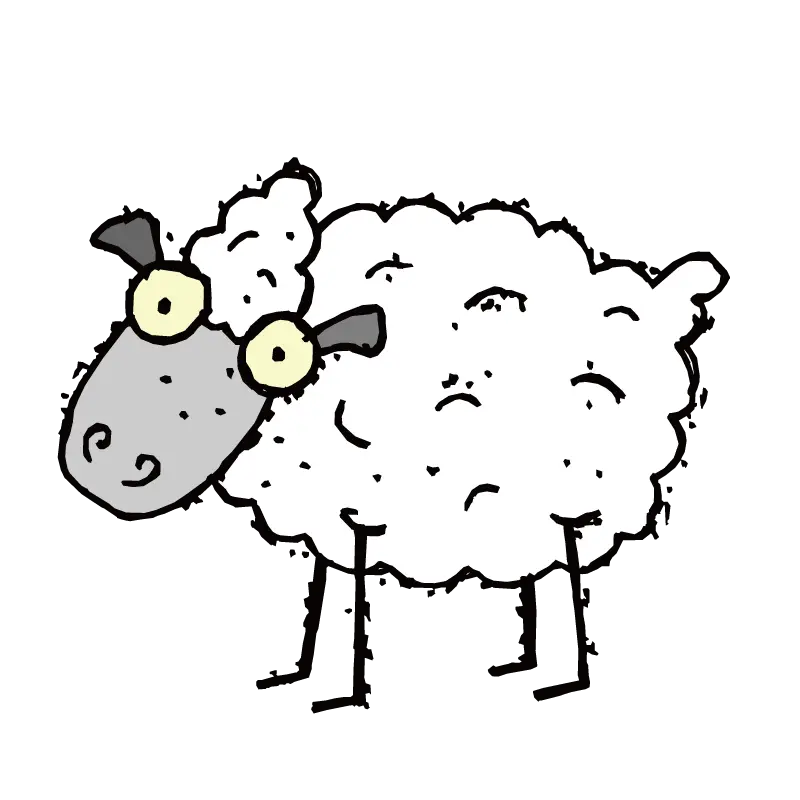 Adorable Cartoon Sheep