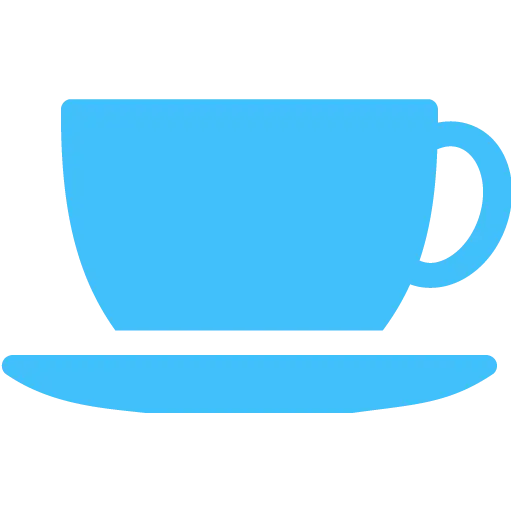 Simple Blue Coffee Cup Icon