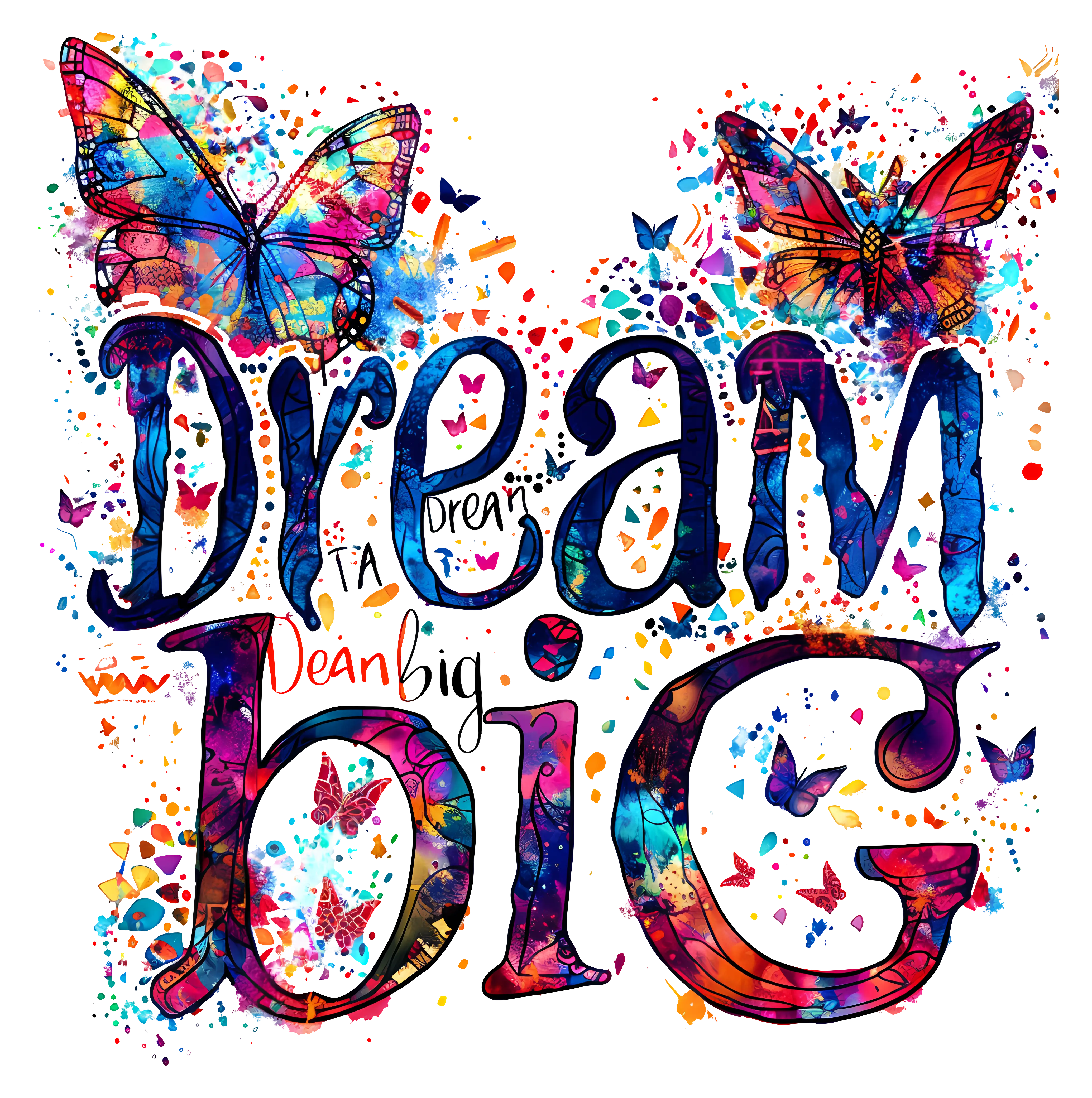 Dream Big Inspirational Text