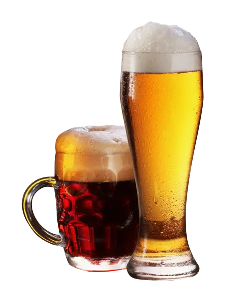 Beer Glasses with Frothy Heads