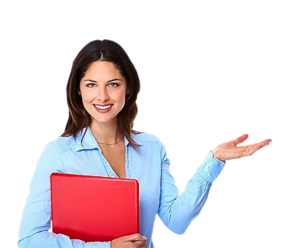 Professional Woman Holding a Folder