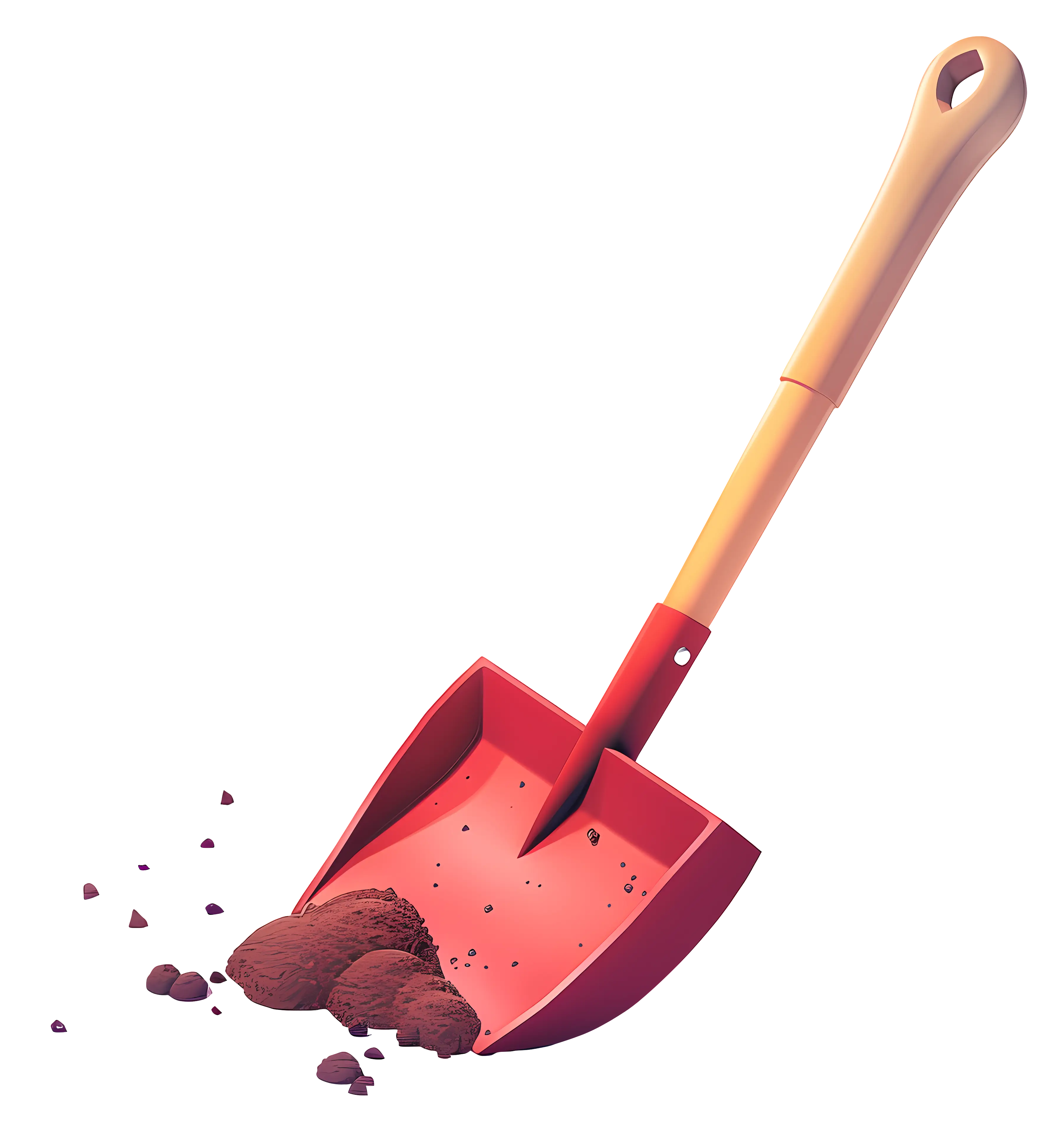 Shovel with Soil for Gardening