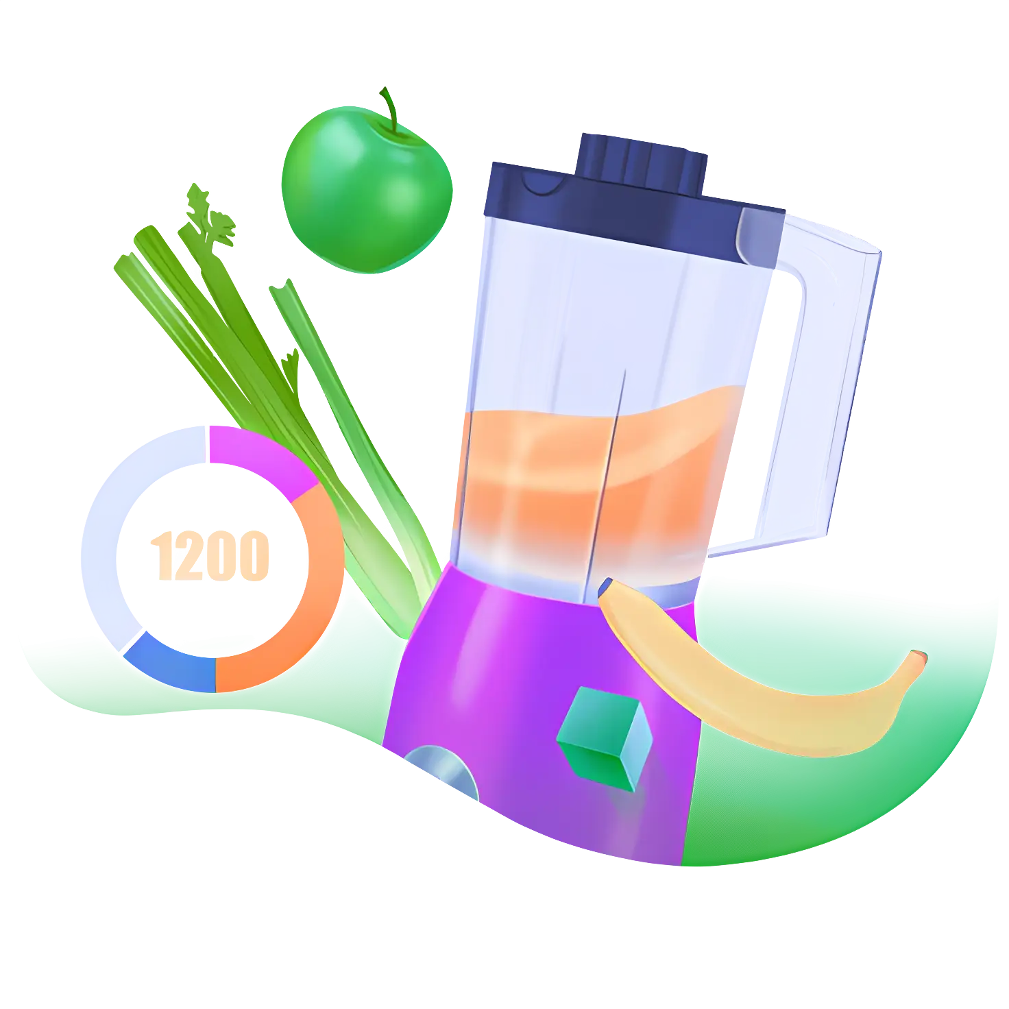 Blender with Vegetables and Juice