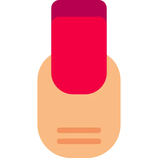 Red Polished Nail
