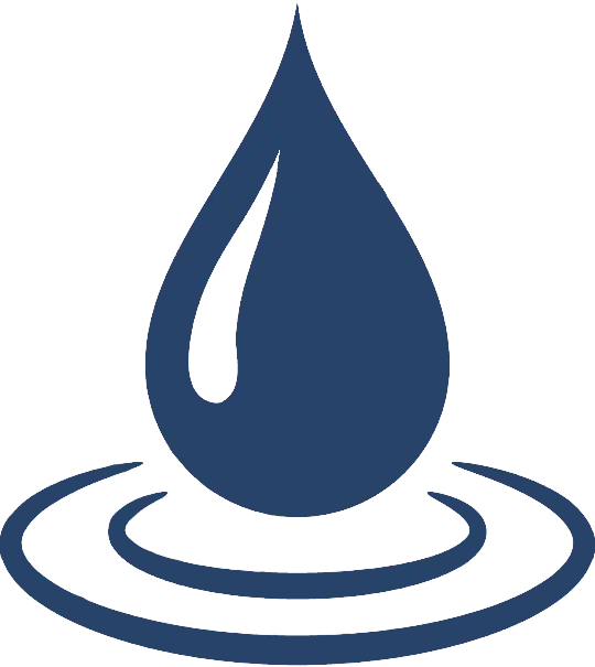 Blue Water Droplet Icon Representation