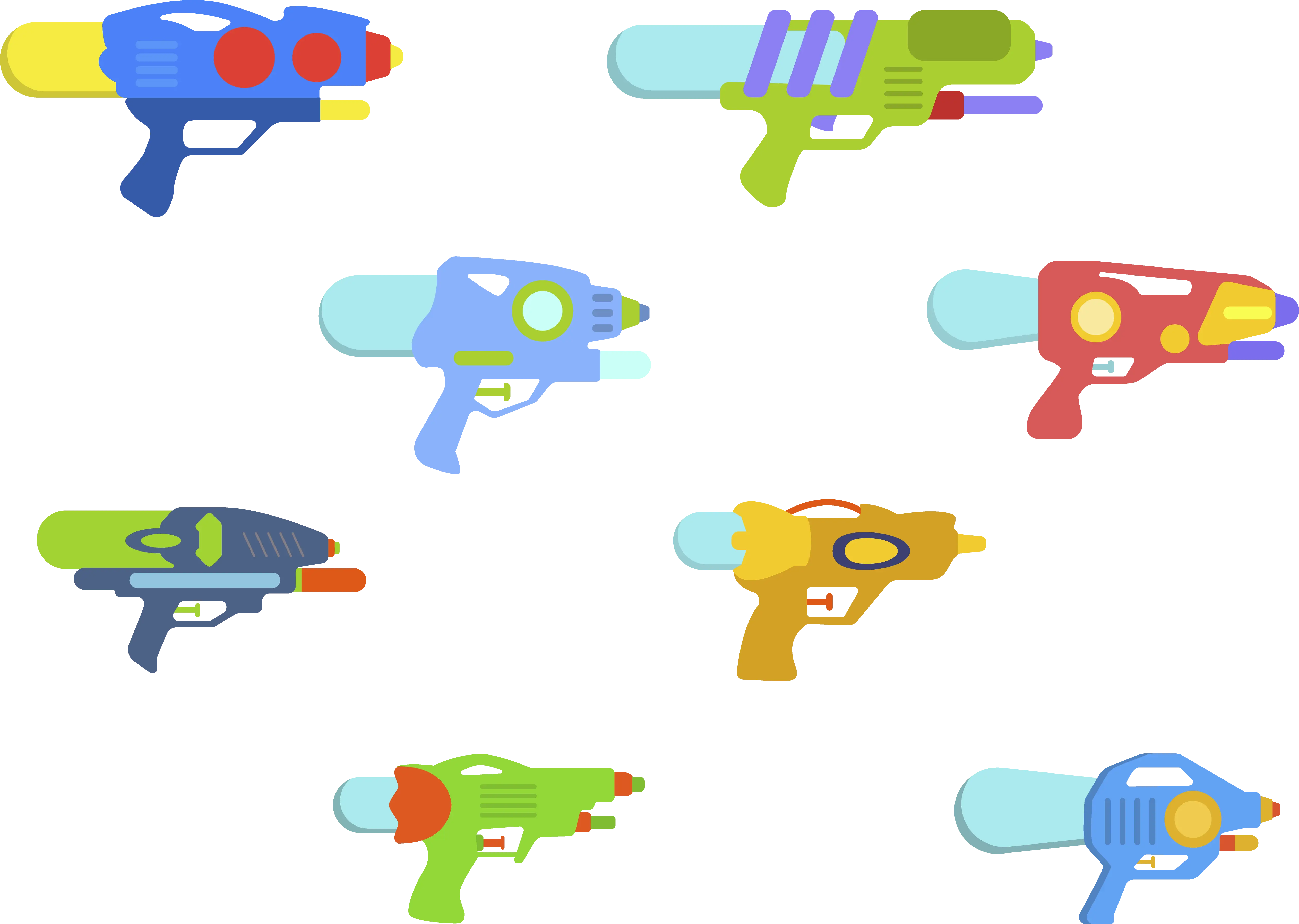 Colorful Water Guns for Summer Fun