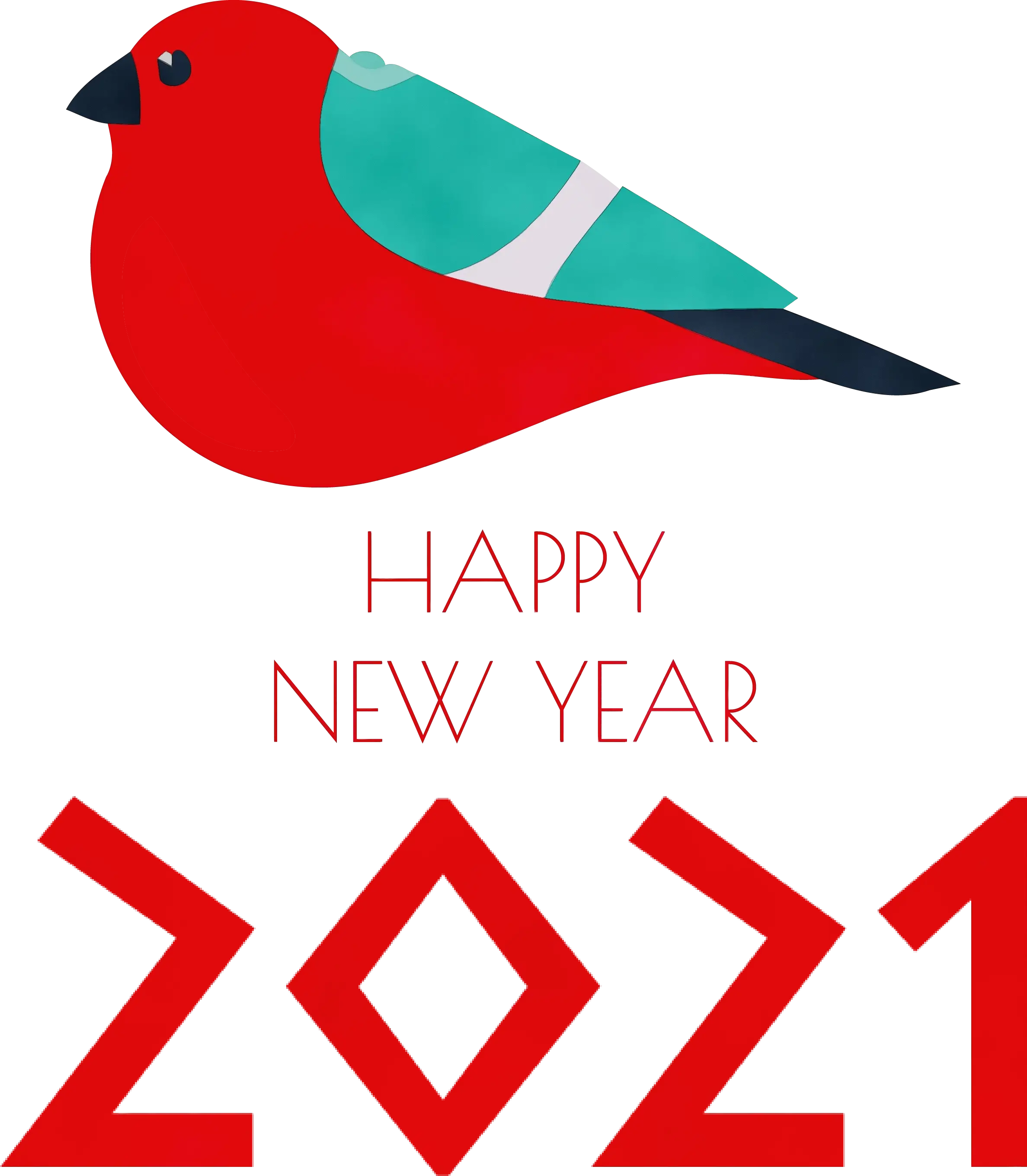 Red Bird Happy New Year 2021 Theme