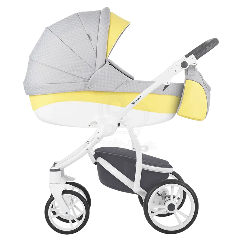 Yellow and Gray Baby Stroller