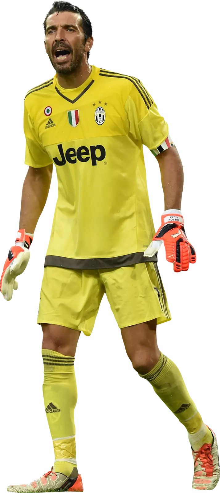 Soccer Player in Yellow Uniform