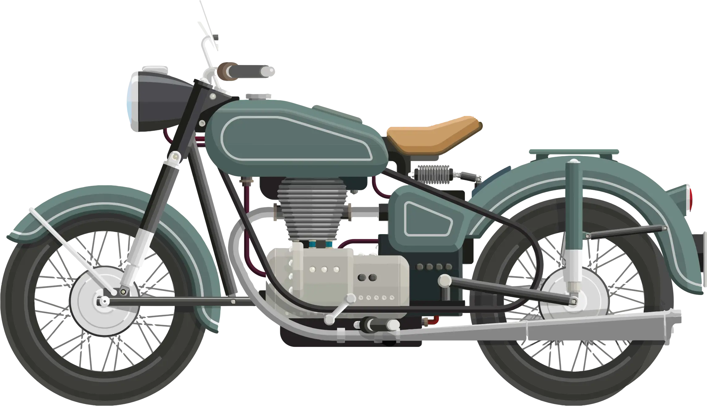 Classic Vintage Motorcycle Illustration
