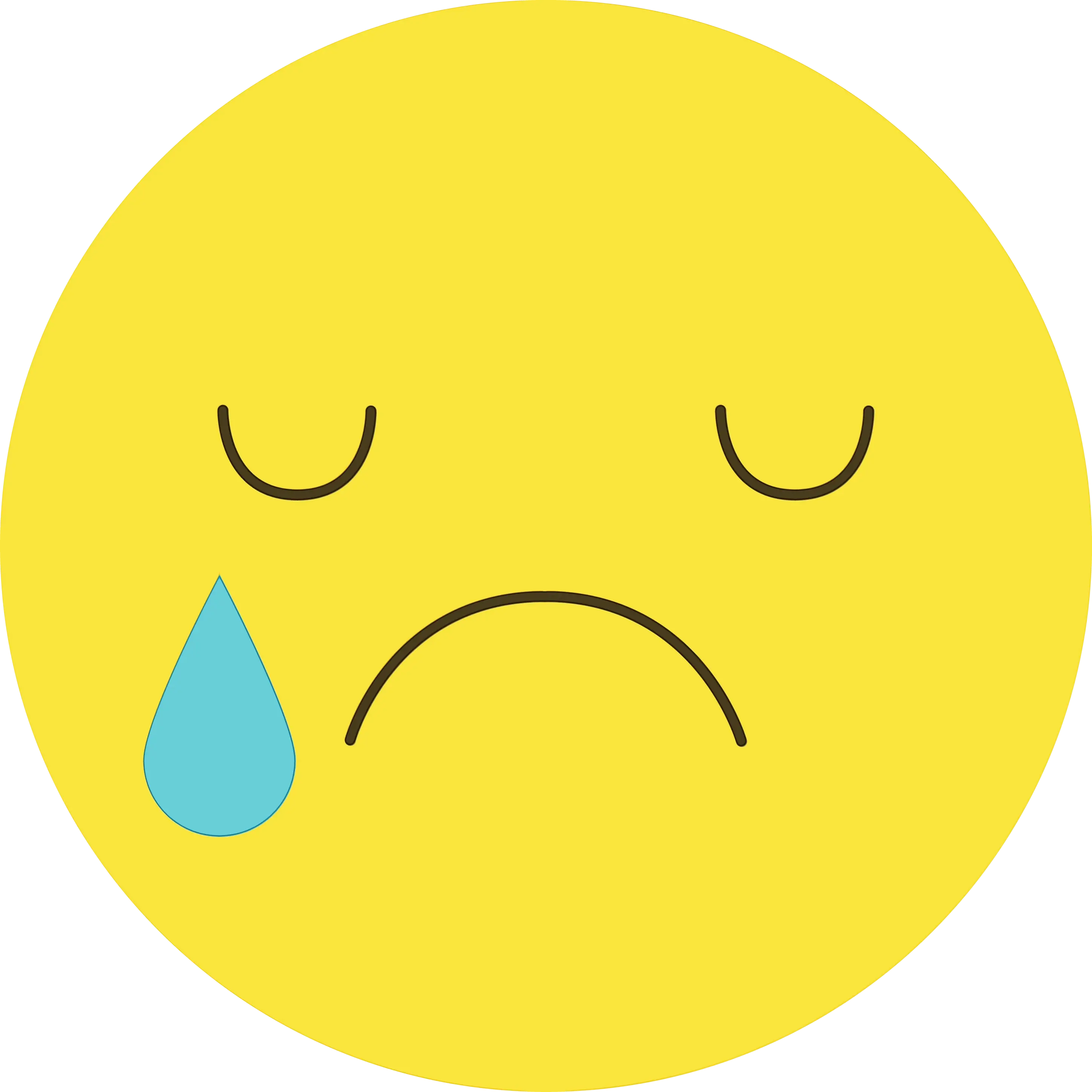 Crying Sad Emoji with Tear