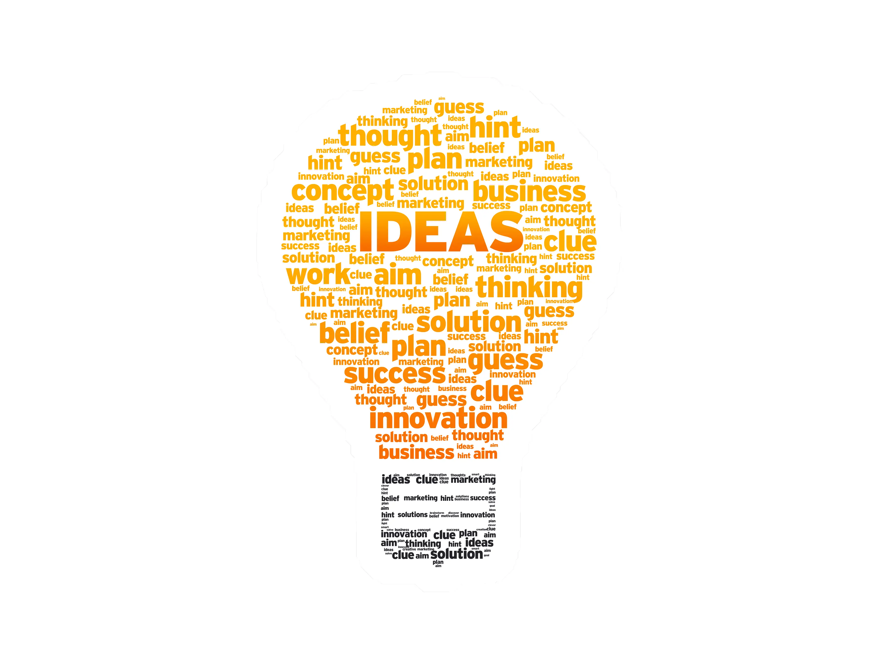 Light Bulb Made of Words