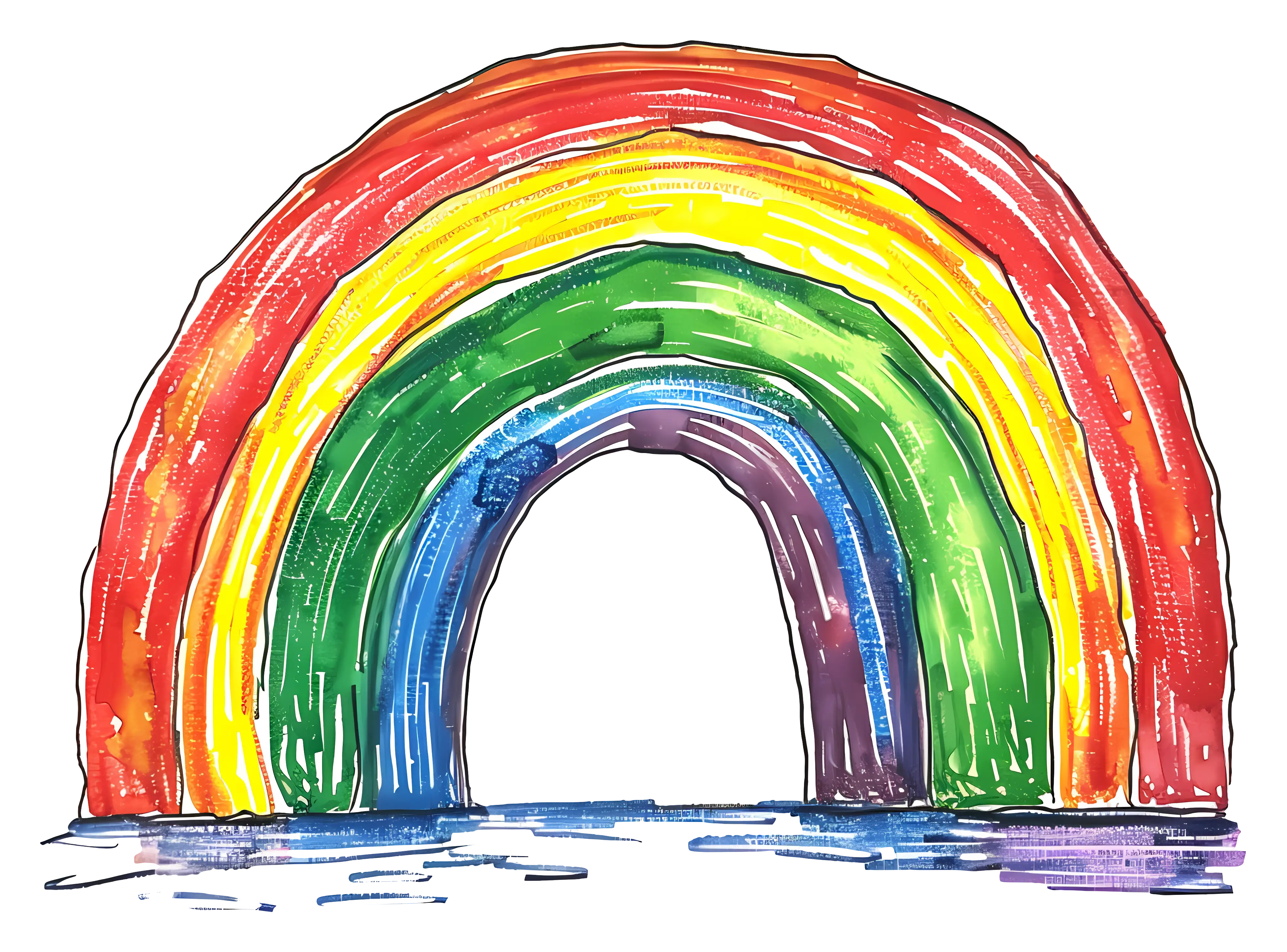 Hand-drawn Rainbow Illustration