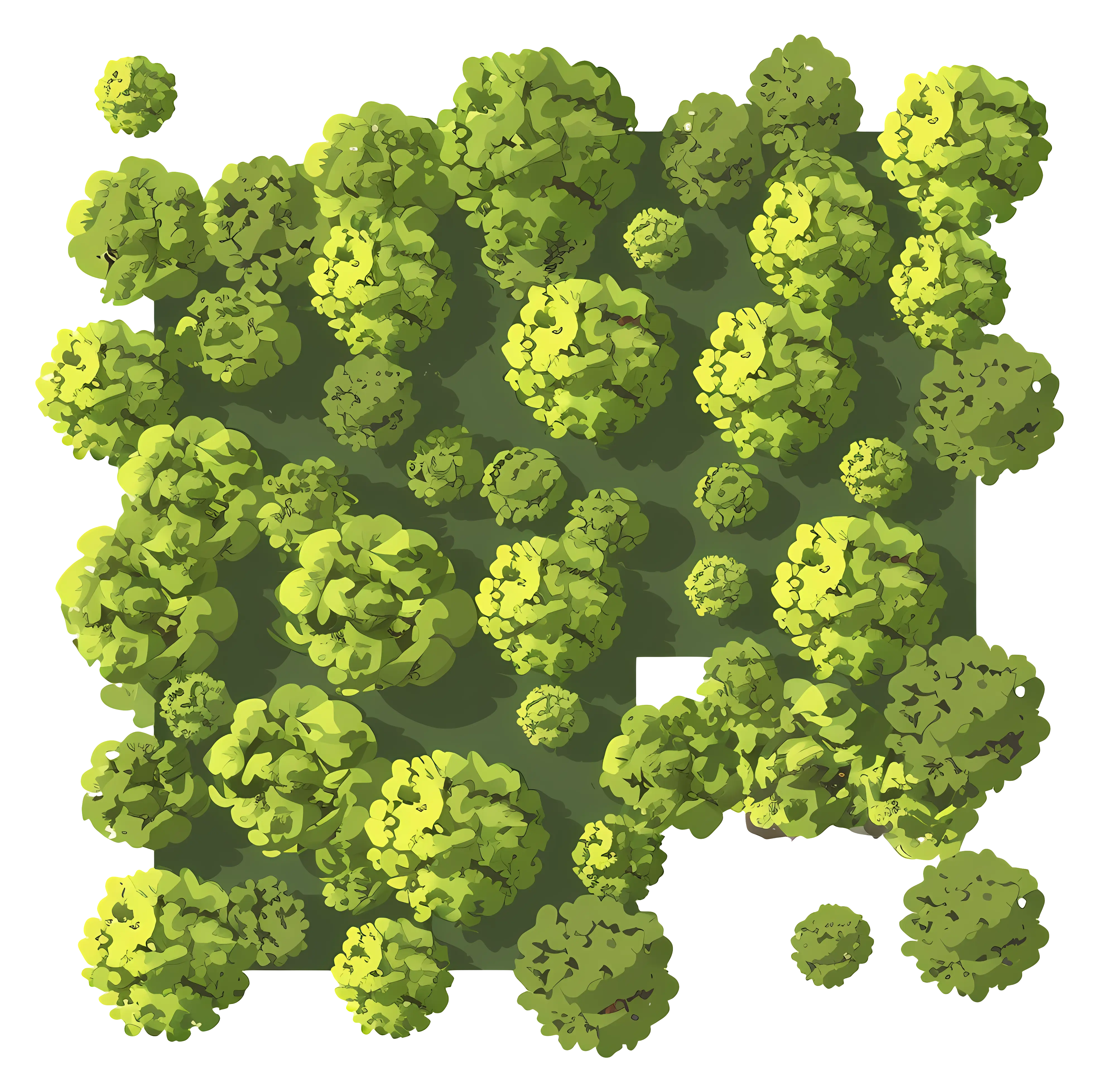 Top View of Green Trees
