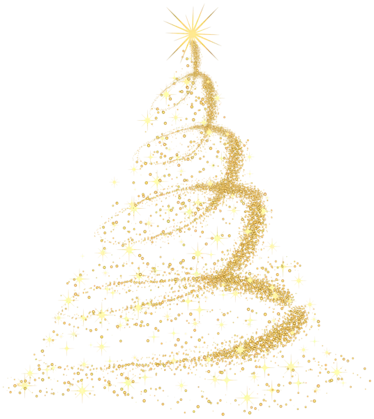 Golden Spiral Christmas Tree Illustration
