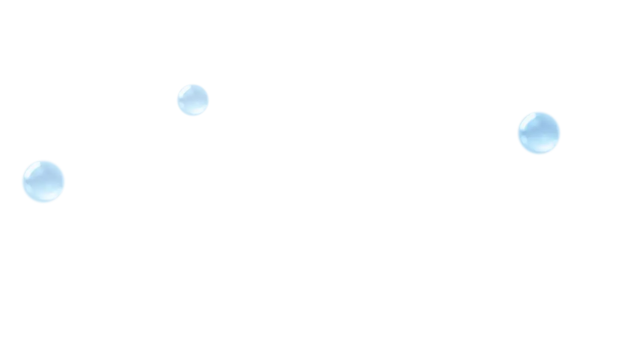Floating Blue Water Droplets Design