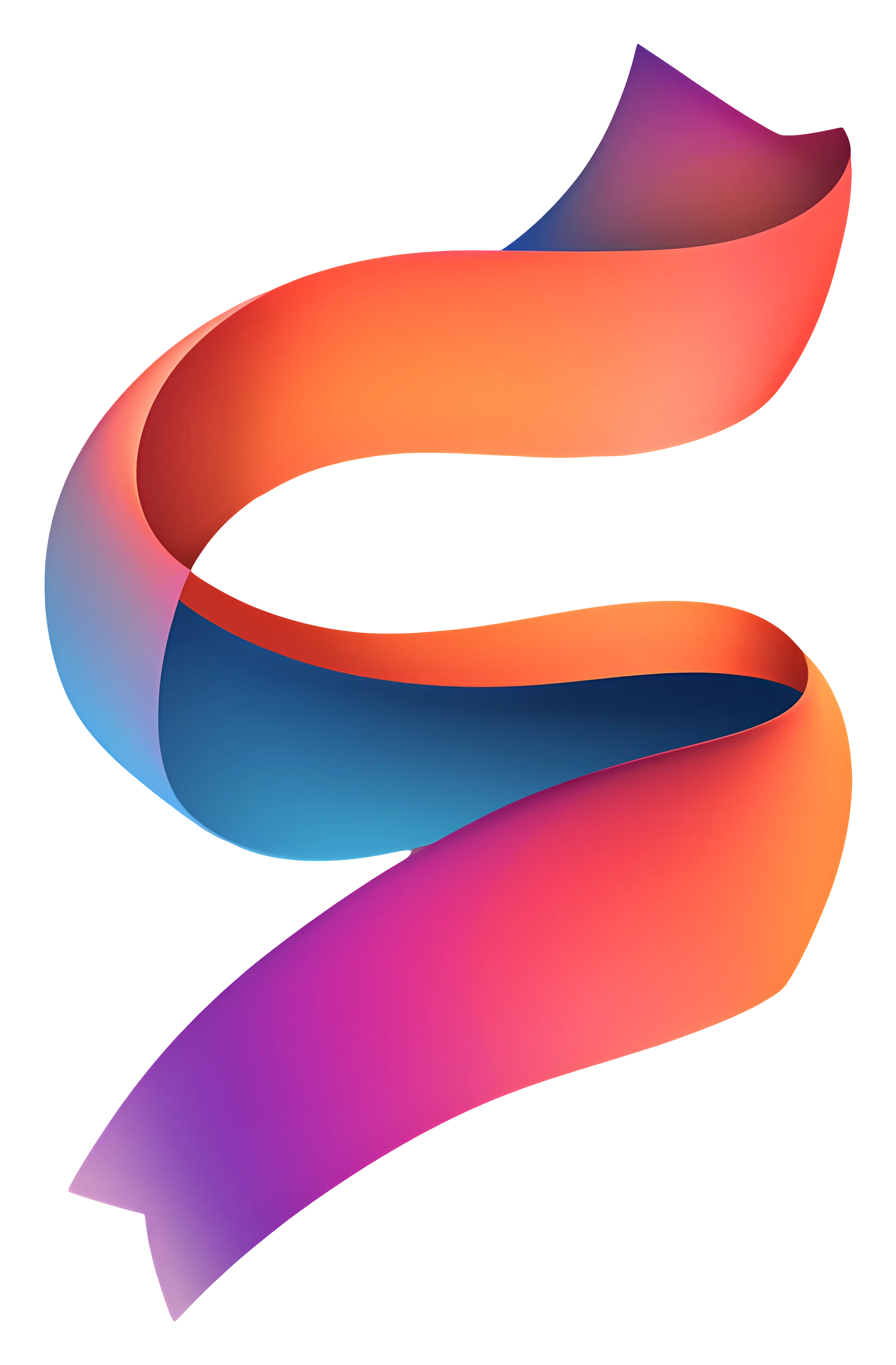 Colorful Gradient Ribbon Swirl Design