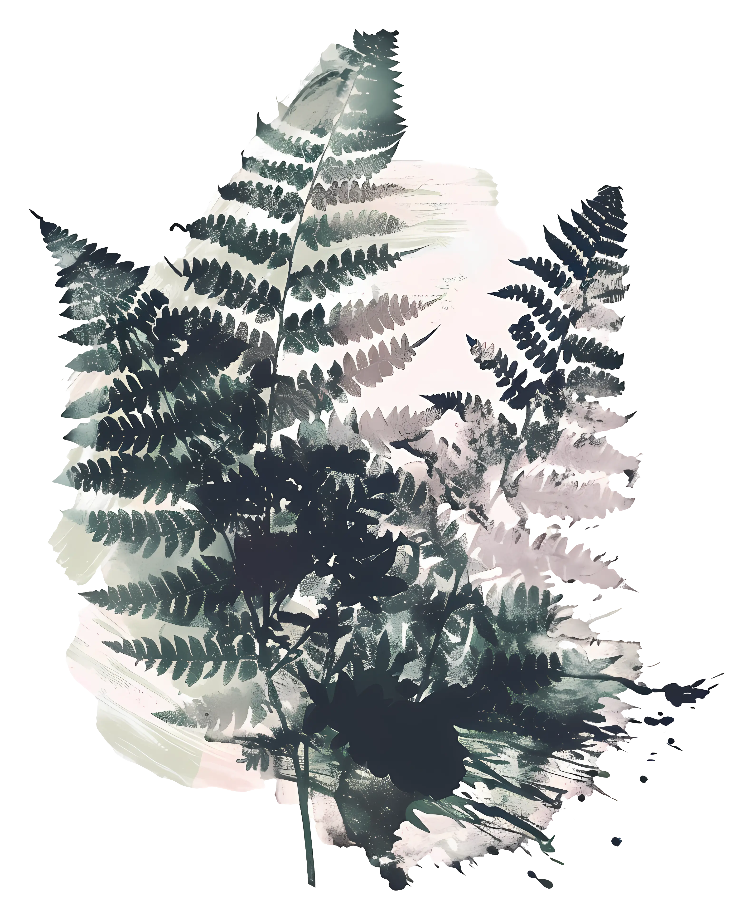 Artistic Fern Leaves
