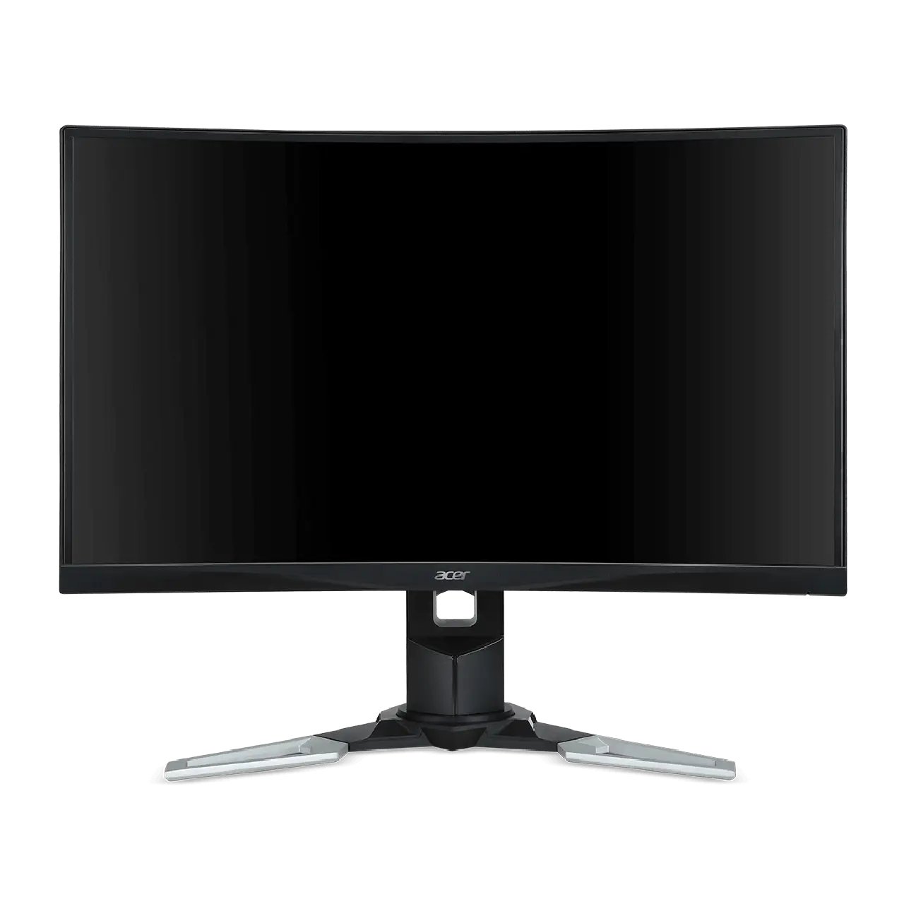 Curved Computer Monitor with Black Screen