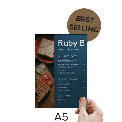 Best Selling Ruby B Menu