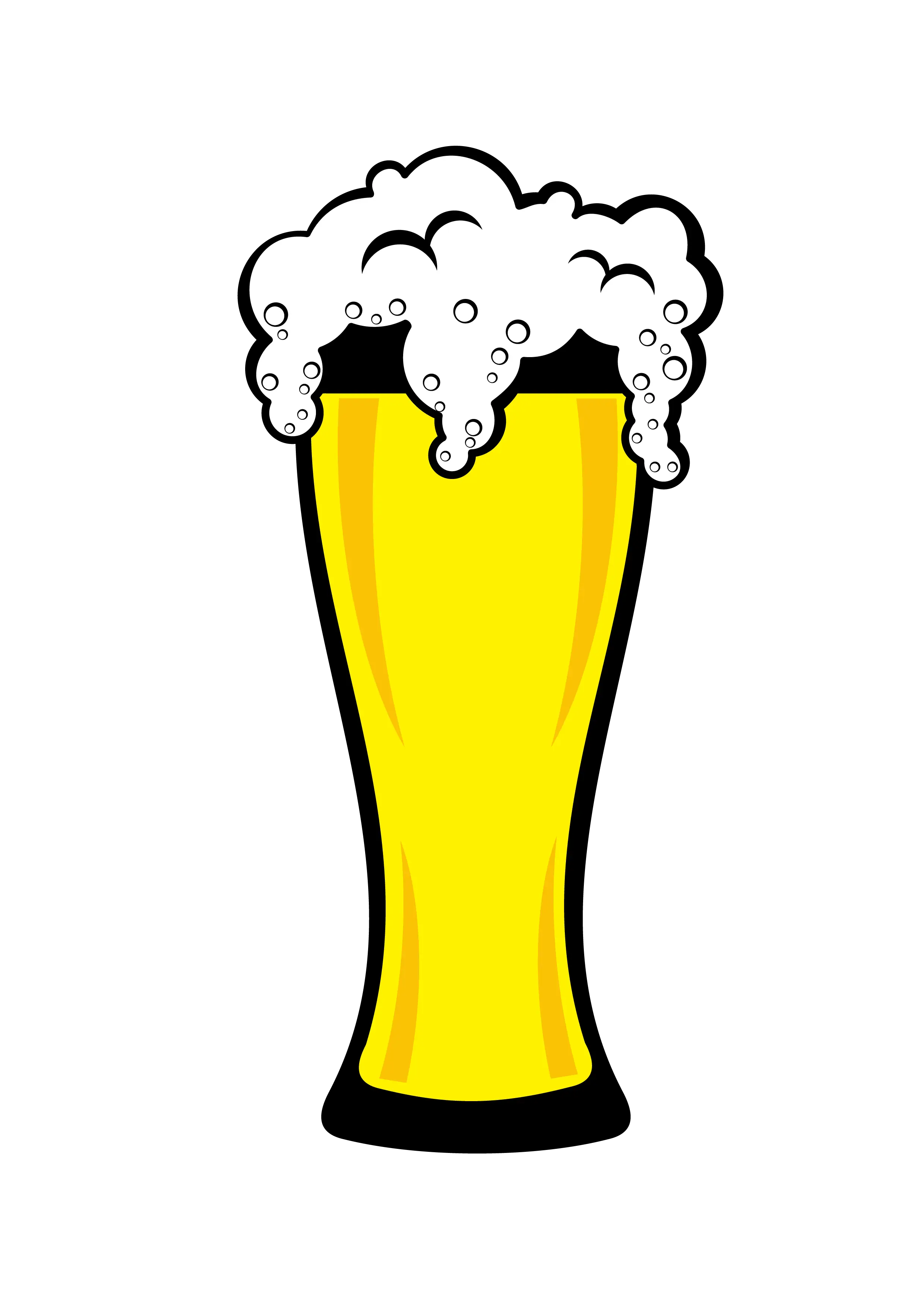 Foamy Beer Glass Illustration