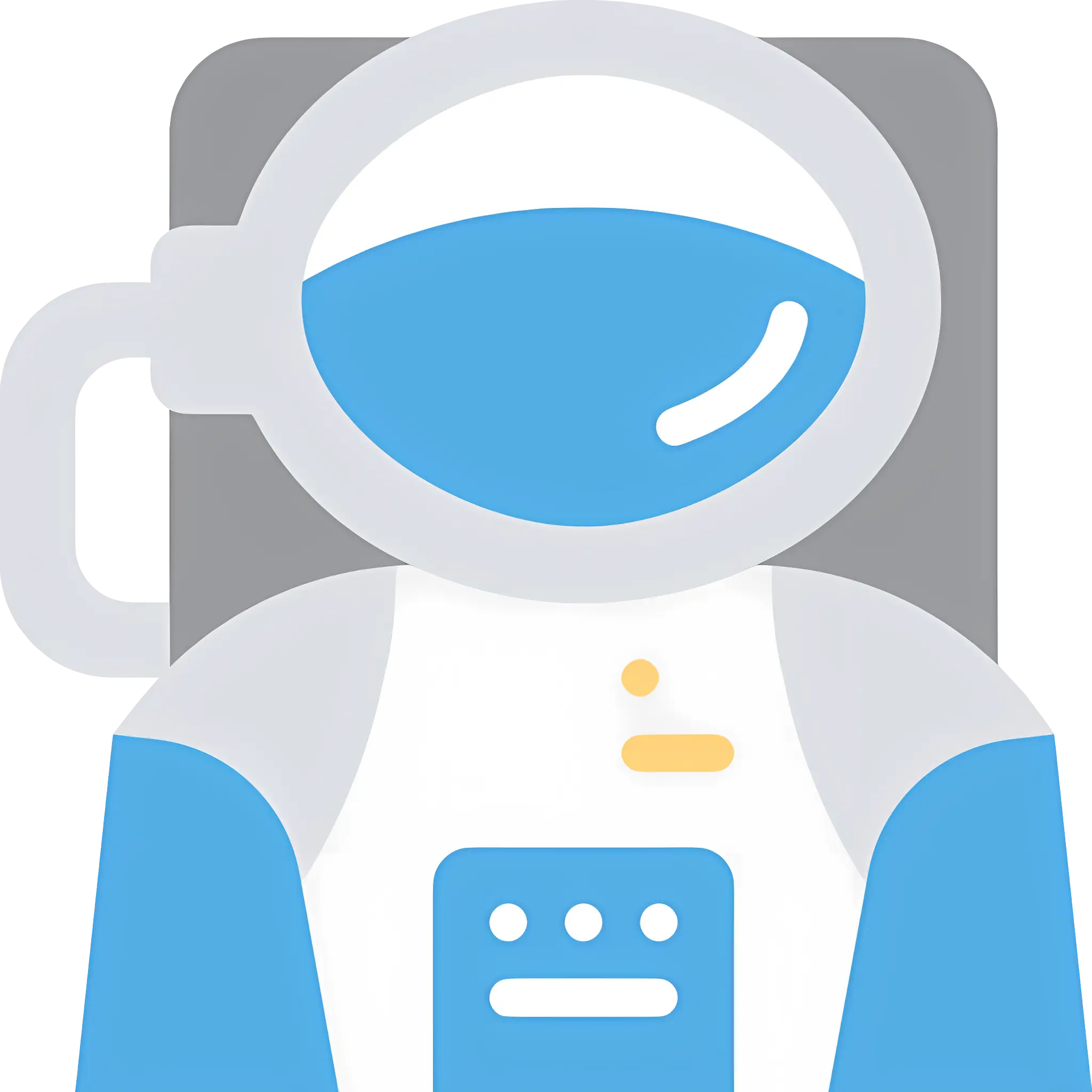 Astronaut in Flat Cartoon Style