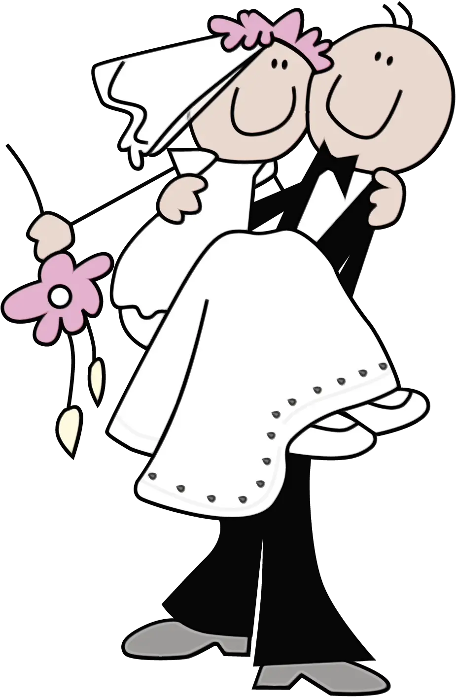 Cartoon Wedding Couple