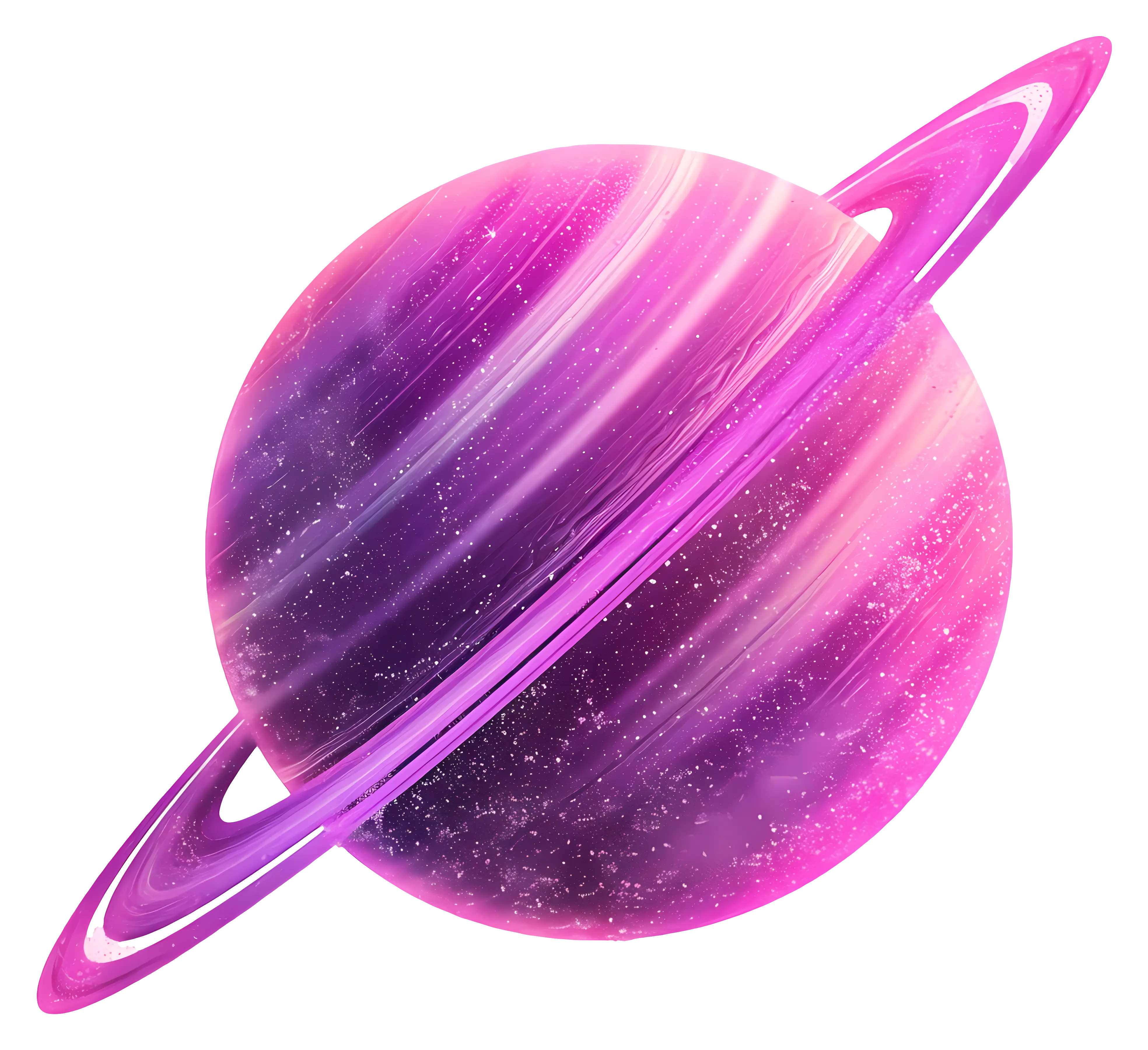 Purple Ringed Planet Artwork