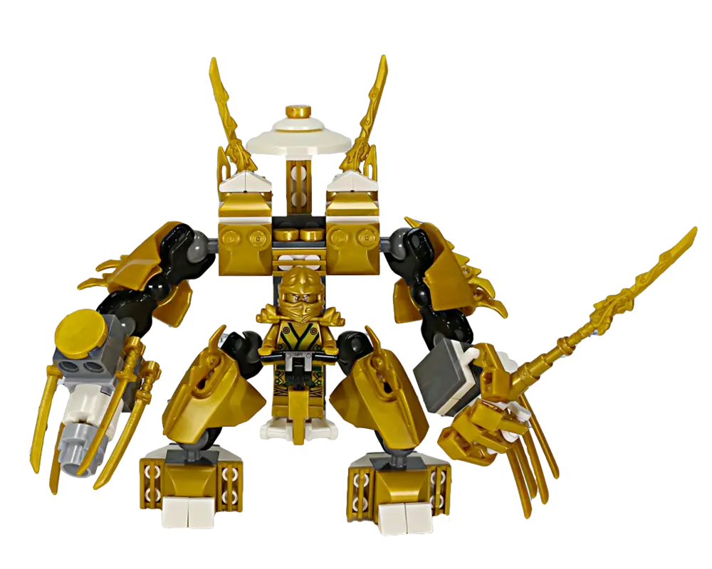 Gold Lego Robot Figure