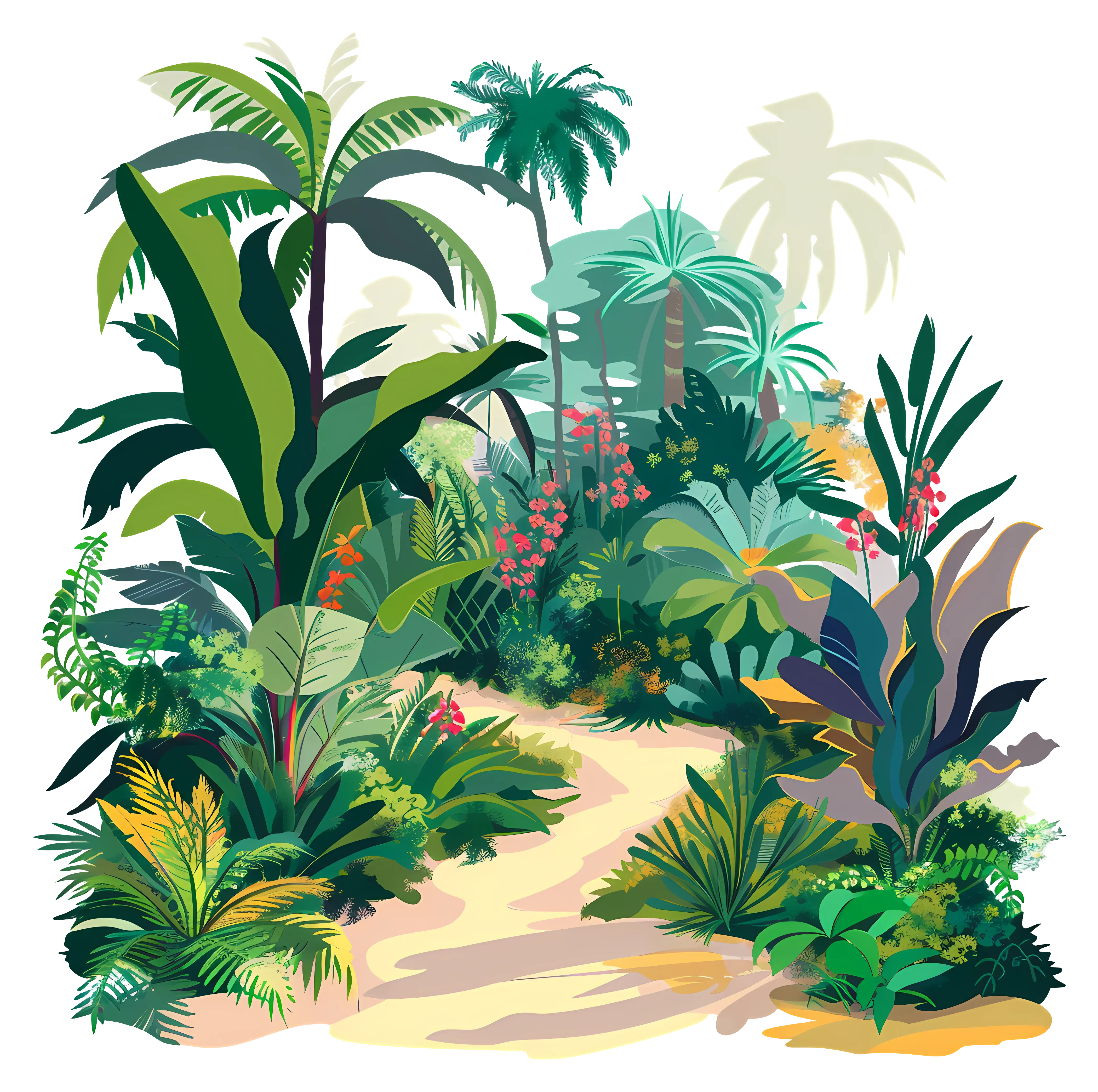 Lush Jungle Landscape
