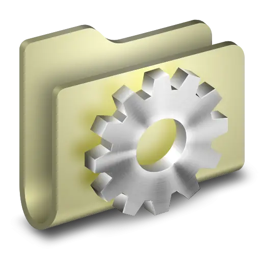 Folder and Gear Icon