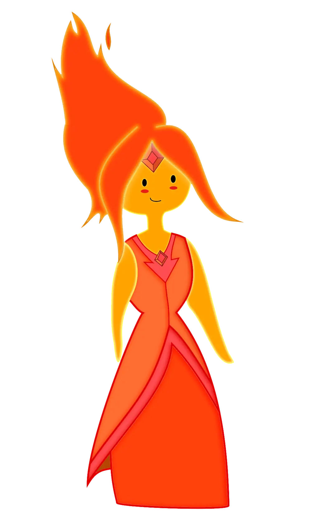 Fire Princess Character Illustration
