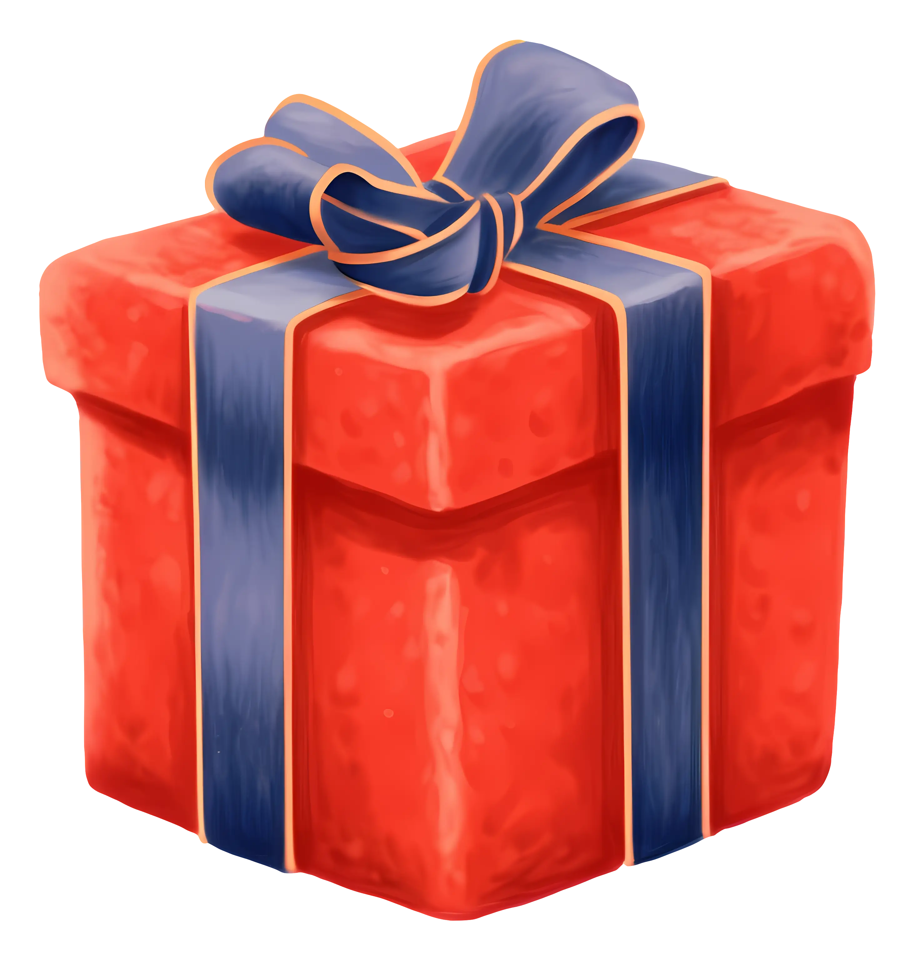 Illustration of a Red Gift Box with Ribbon