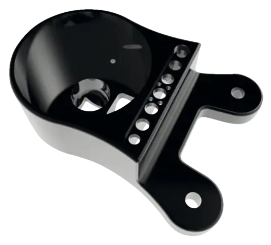 Black Component with Holes and Mount