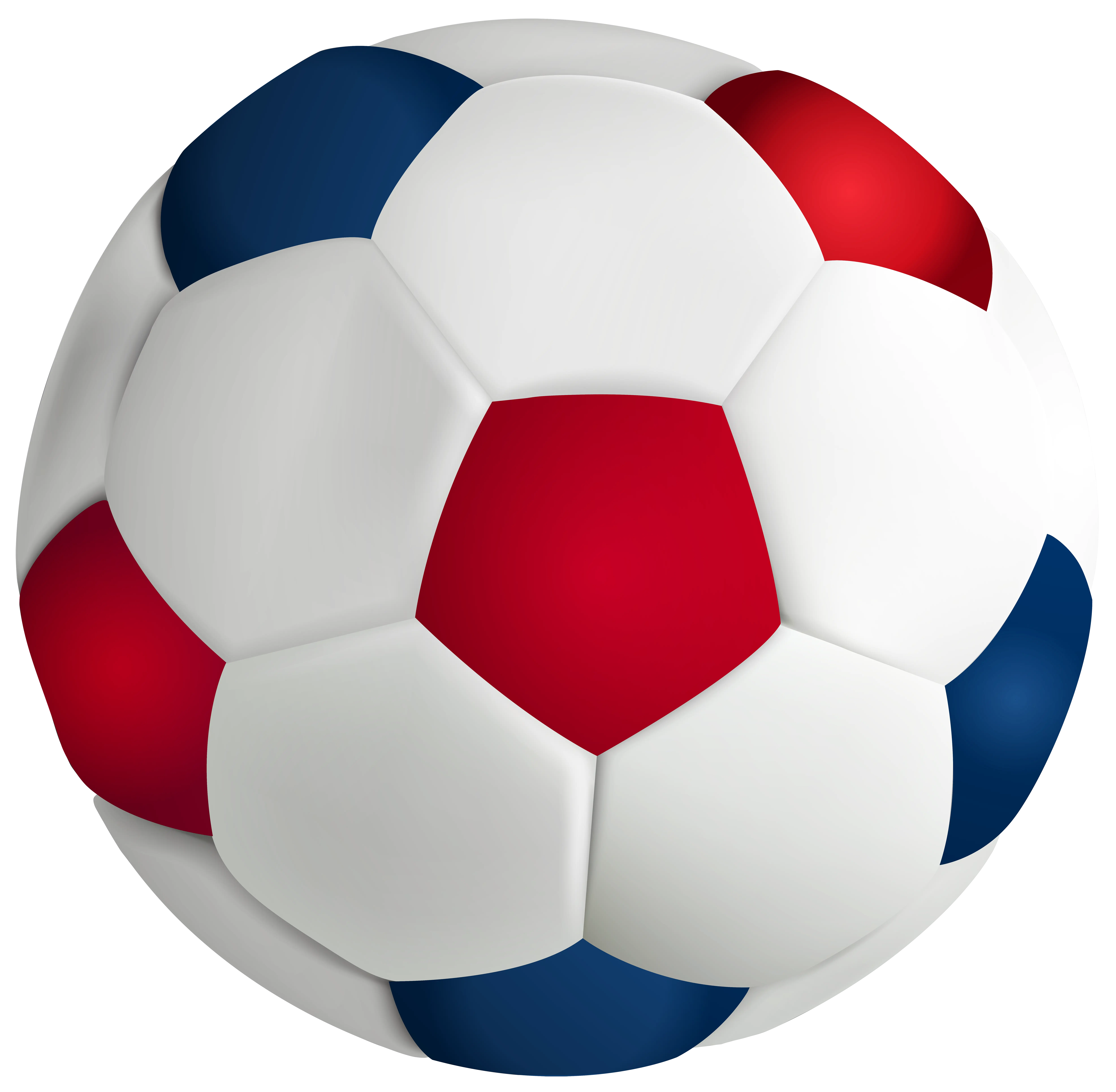 Red, Blue, and White Soccer Ball for Sports